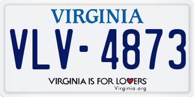 VA license plate VLV4873