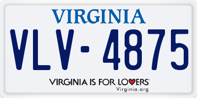 VA license plate VLV4875