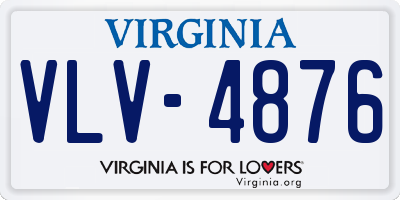 VA license plate VLV4876