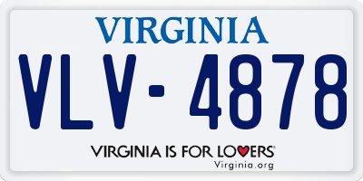 VA license plate VLV4878