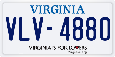 VA license plate VLV4880