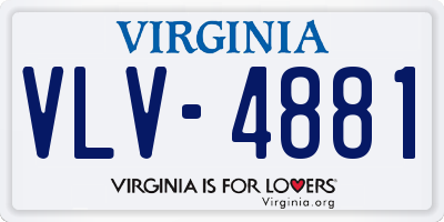 VA license plate VLV4881