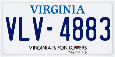 VA license plate VLV4883