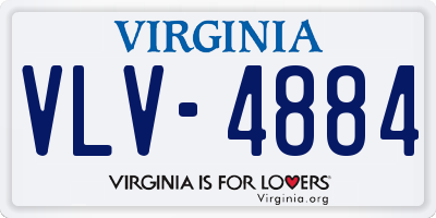 VA license plate VLV4884