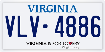 VA license plate VLV4886