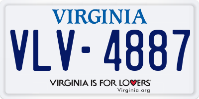 VA license plate VLV4887