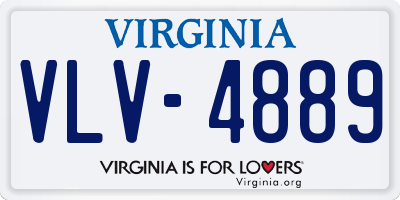 VA license plate VLV4889