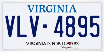 VA license plate VLV4895