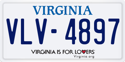 VA license plate VLV4897