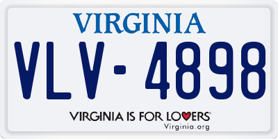 VA license plate VLV4898