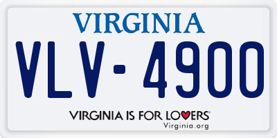 VA license plate VLV4900