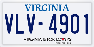 VA license plate VLV4901