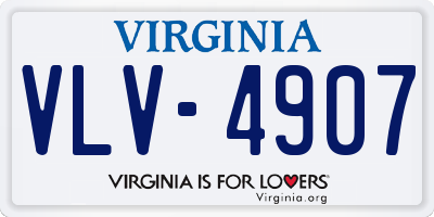 VA license plate VLV4907