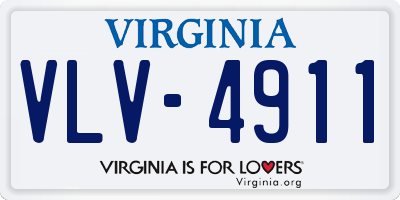 VA license plate VLV4911