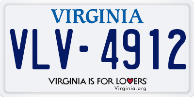 VA license plate VLV4912