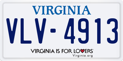 VA license plate VLV4913