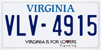 VA license plate VLV4915