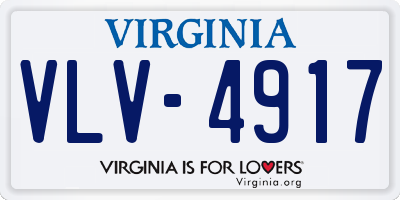 VA license plate VLV4917