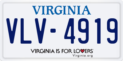 VA license plate VLV4919