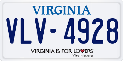 VA license plate VLV4928