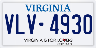 VA license plate VLV4930