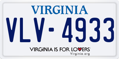 VA license plate VLV4933