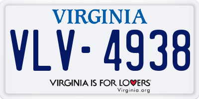 VA license plate VLV4938