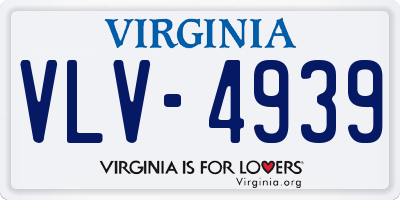 VA license plate VLV4939