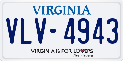 VA license plate VLV4943