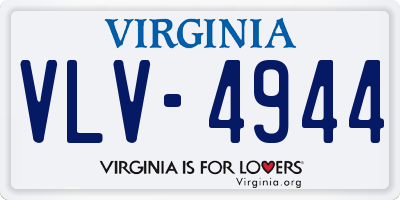 VA license plate VLV4944