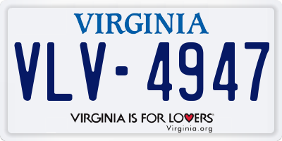 VA license plate VLV4947