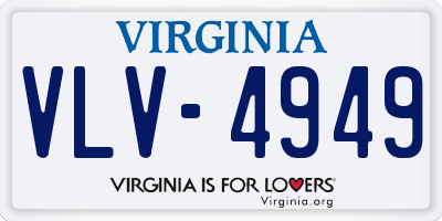 VA license plate VLV4949