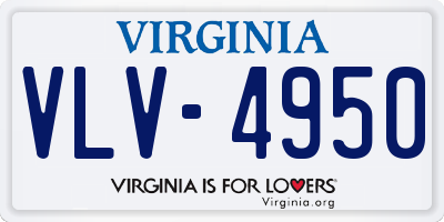 VA license plate VLV4950