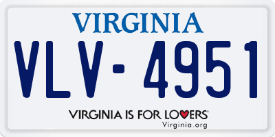 VA license plate VLV4951