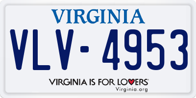 VA license plate VLV4953