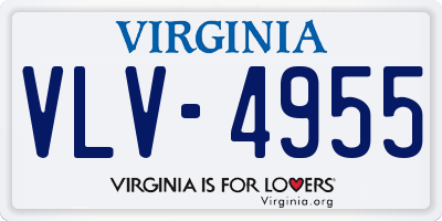 VA license plate VLV4955