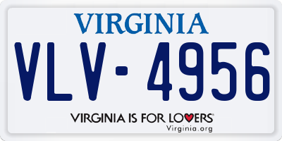 VA license plate VLV4956