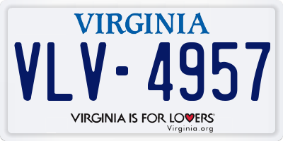 VA license plate VLV4957