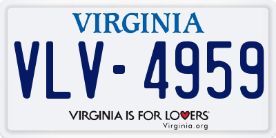 VA license plate VLV4959