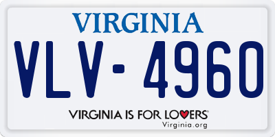 VA license plate VLV4960