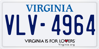 VA license plate VLV4964