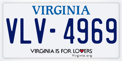 VA license plate VLV4969