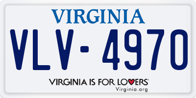 VA license plate VLV4970