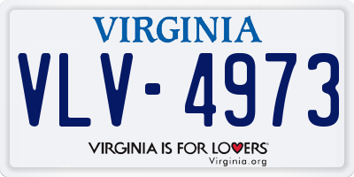 VA license plate VLV4973