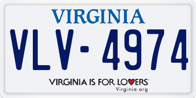 VA license plate VLV4974