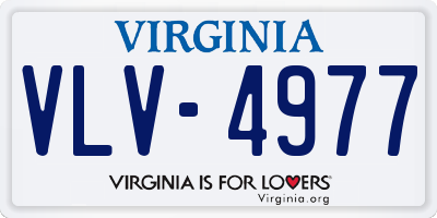 VA license plate VLV4977