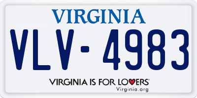 VA license plate VLV4983