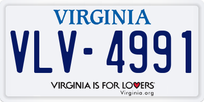 VA license plate VLV4991