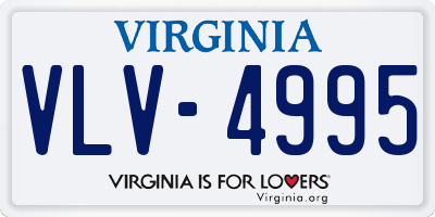 VA license plate VLV4995