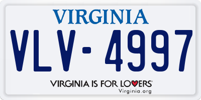 VA license plate VLV4997